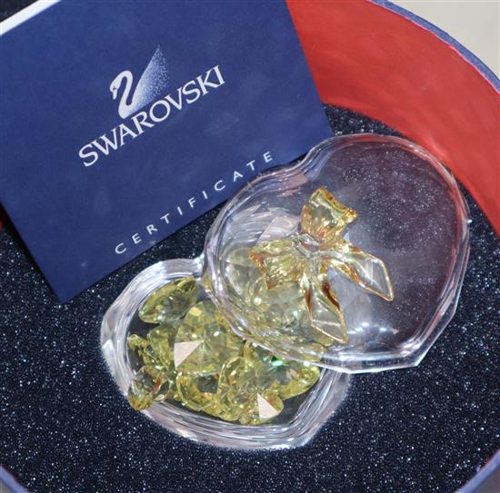 Ten various pieces of boxed Swarovski crystal